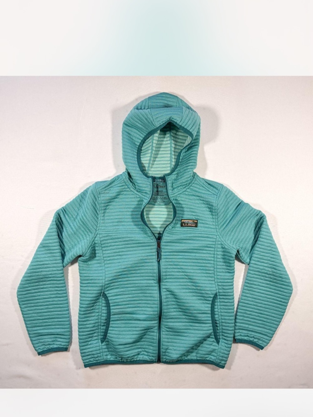 SOLD
L.L. Bean Woman Teal Hooded Zip Quilted Jacket